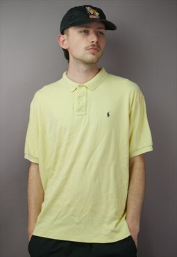 Vintage Ralph Lauren Polo Shirt in Yellow with Logo