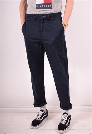 AVIREX MENS VINTAGE TROUSERS W30 L29 BLUE 90S