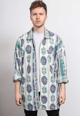 VINTAGE AZTEC PATTERNED SHIRT