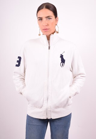 POLO RALPH LAUREN WOMENS VINTAGE TRACKSUIT TOP JACKET MEDIUM