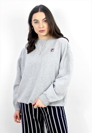 90'S RETRO GREY SMALL LOGO SWEATSHIRT