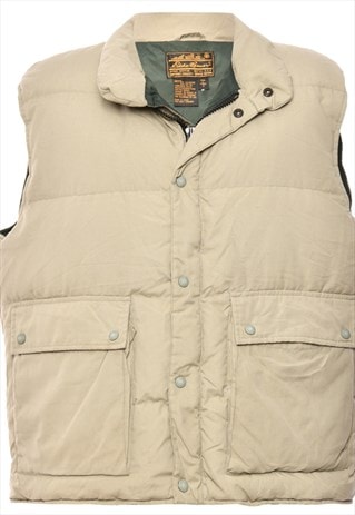 VINTAGE EDDIE BAUER BEIGE PUFFER VEST - L