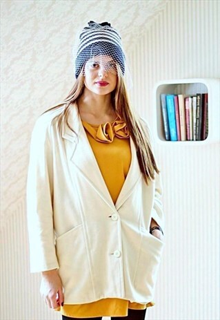 VINTAGE CREAM WOOL JACKET