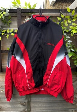 Vintage Adidas 1998 red & black windbreaker jacket XL
