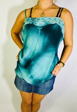 Vintage Size XL Y2K Cami Top In Blue