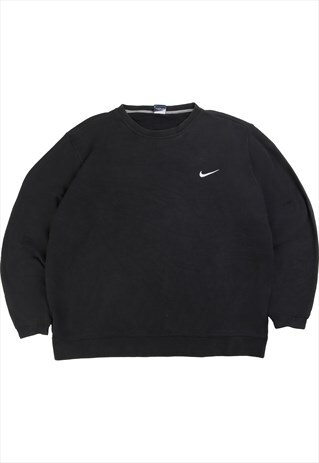VINTAGE NIKE SWEATSHIRT SWOOSH CREWNECK HEAVYWEIGHT BLACK