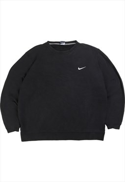 Vintage  Nike Sweatshirt Swoosh Crewneck Heavyweight Black