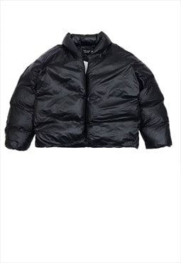 Kanye bomber jacket cropped solid unusual puffer in black