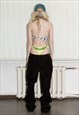 90'S VINTAGE SEXY SUEDE/CORDUROY TROUSERS IN CHOCOLATE BROWN