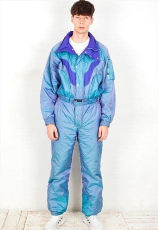 K2 Vintage L Mens Ski Snowsuit Jumpsuit Nylon Coveralls Snow