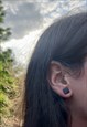 Black Square Unisex Magnetic Stud Earrings