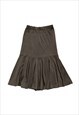 Preloved  brown ruffle midi skirt