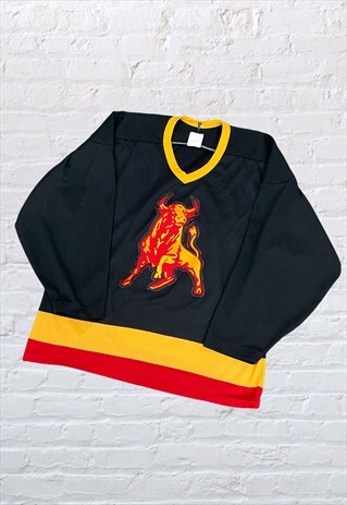 RARE VINTAGE NHL BELLEVILLE BULLS CCM MASKA AIR-KNIT JERSEY