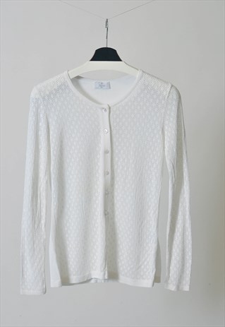 VINTAGE 90S BUTTON TOP IN WHITE
