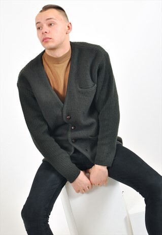 VINTAGE 90'S CARDIGAN IN GREEN