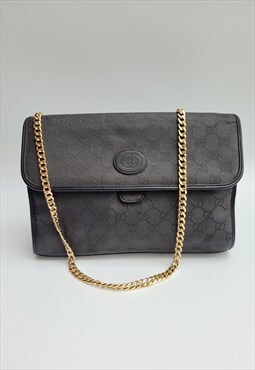 Authentic Gucci GG Supreme Vintage Monogram Black Bag