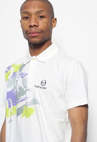 VINTAGE SERGIO TACHINNI POLO SHIRT WHITE