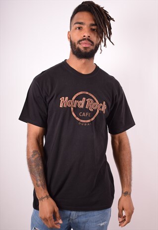 HARD ROCK CAFE MENS VINTAGE T-SHIRT TOP MEDIUM BLACK 90S