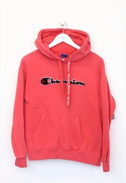 Vintage Champion hoodie in red. Best fits S
