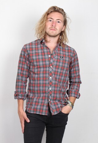 VINTAGE FRED PERRY CHECKED SHIRT MV114