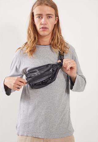 VINTAGE FAUX LEATHER FESTIVAL BUM BAG