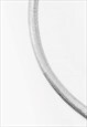 54 FLORAL 16" 6MM HERRINGBONE NECKLACE CHAIN - SILVER 