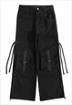 CARGO POCKET JOGGERS GRUNGE OVERALLS STRAP PANTS TROUSER