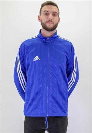 VINTAGE ADIDAS JACKET IN BLUE LARGE