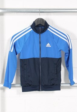 Vintage Adidas Track Jacket in Blue Sports Tracksuit Top XXS