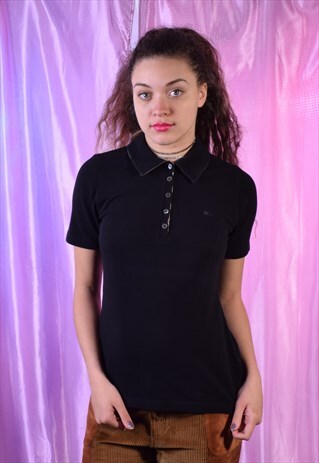 VINTAGE BURBERRY BLACK POLO SHIRT