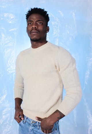 VINTAGE VALENTINO CREAM KNITTED JUMPER