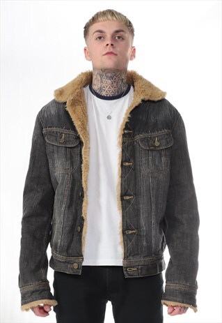 VINTAGE LEE SHERPA DENIM JACKET