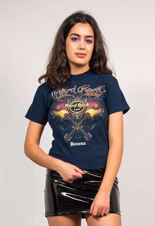 Vintage 90's Blue Hard Rock Cafe Panama T-Shirt | The Vintage Scene ...