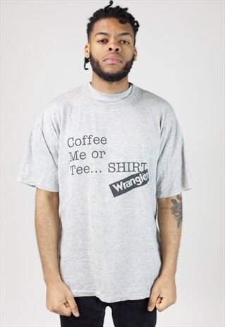 VINTAGE 90'S WRANGLER GREY T-SHIRT