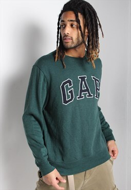 Vintage GAP Spellout Sweatshirt Green