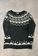 ABSTRACT KNITTED JUMPER PATTERNED KNIT SWEATER