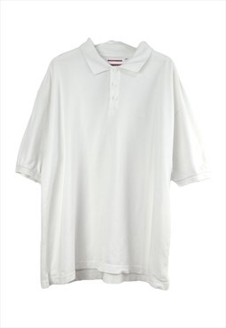 Vintage Lee Cooper Polo Shirt in White XXL