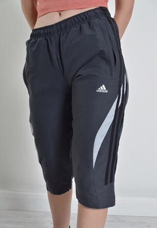 VINTAGE ADIDAS 3/4 LENGTH SHORTS GREY