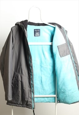 Vintage Nautica Padded Hoodie Jacket Grey