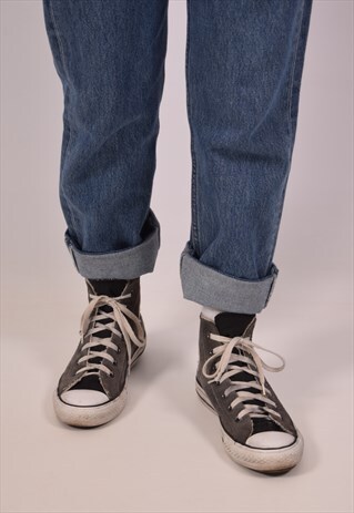 VINTAGE CONVERSE CHUCK TAYLOR HIGH TOP SUEDE TRAINERS GREY