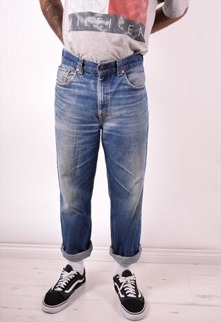 LEVI'S 504 MENS VINTAGE JEANS W35 L28 BLUE 90S