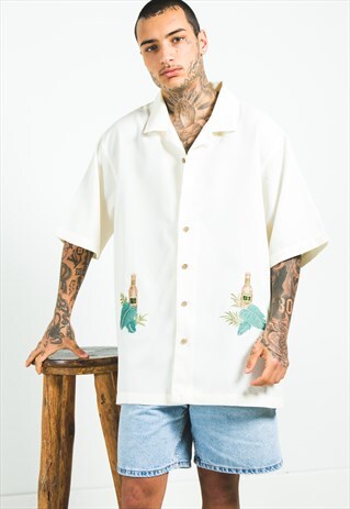 VINTAGE 80S HAWAIIAN SHORT SLEEVE SHIRT / S5129