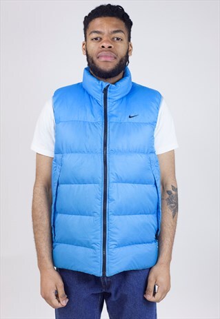 VINTAGE 90S NIKE BLUE PADDED GILET