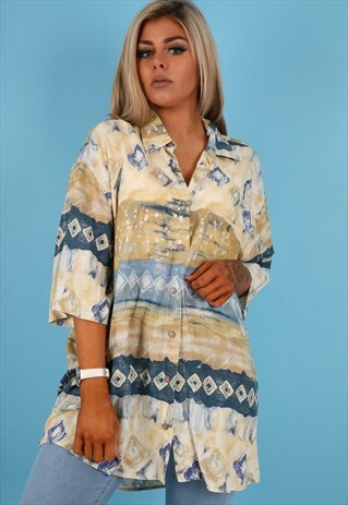 VINTAGE PATTERN SHIRT IN MULTI NS171