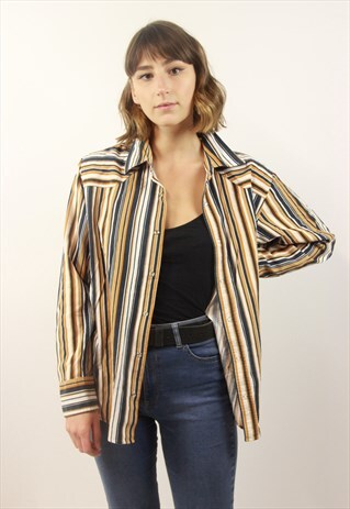 VINTAGE CORD 70'S STRIPED SHIRT