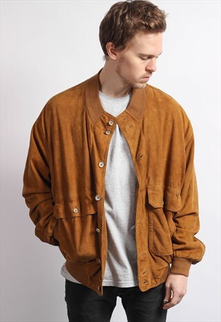 VINTAGE SUEDE BOMBER JACKET