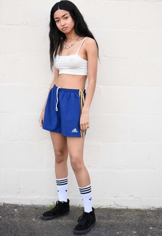 ADIDAS BLUE & YELLOW TRACK SHORTS