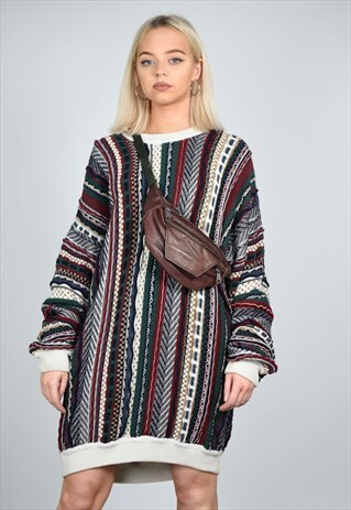 VINTAGE OVERSIZED COOGI STYLE LONG SWEATER