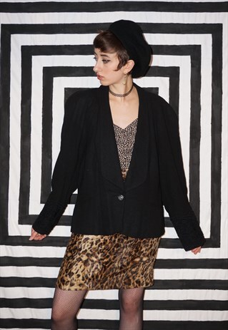 VINTAGE 80'S JACKET WITH LACE DETAILED CUFFS
