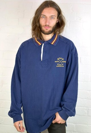 VINTAGE 90'S RALPH LAUREN RUGBY TOP